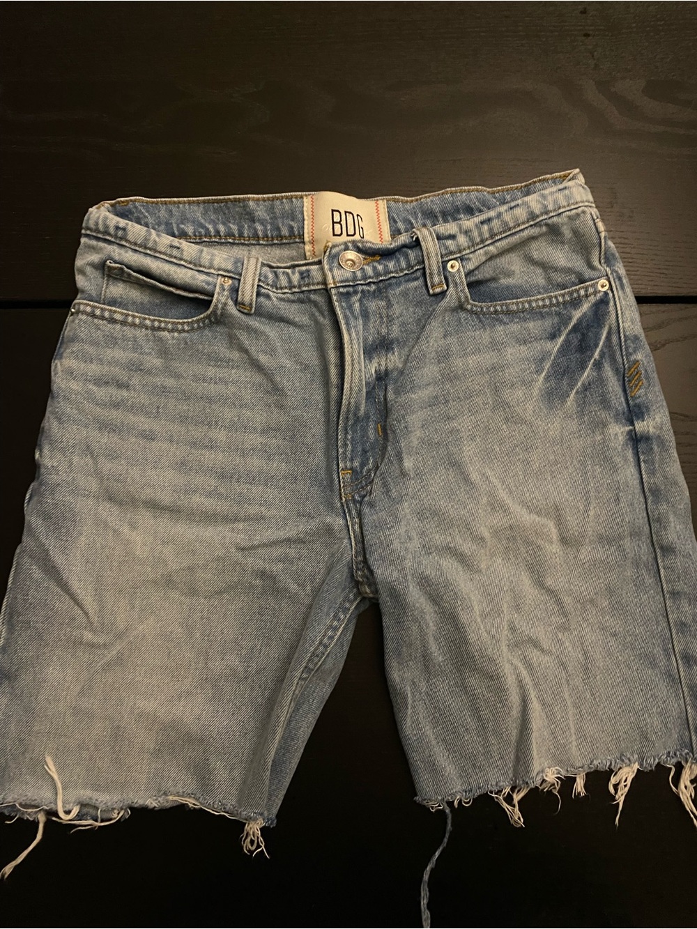BDG Light Blue Vintage Slim Denim Shorts